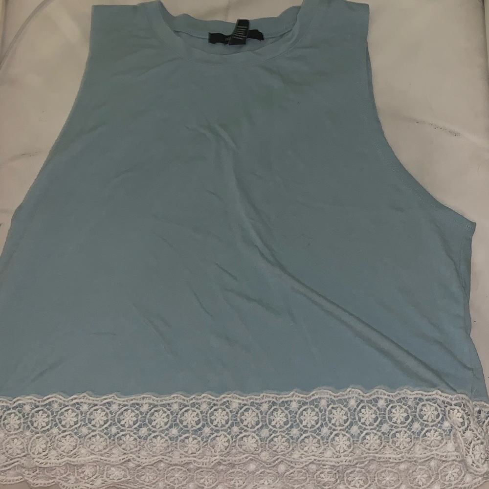 light blue top